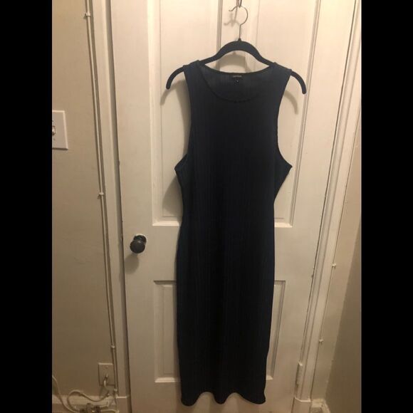 River Island Navy Blue Ribbed Tank Dress - Picture 4 of 9